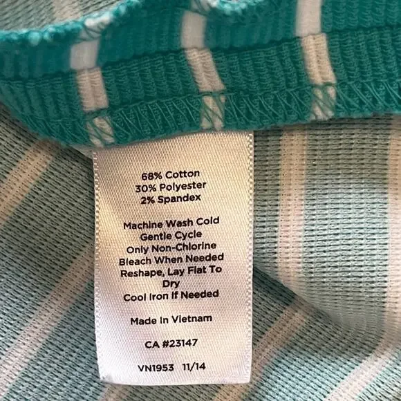 Talbots Turquoise White Textured Knit Skirt Pencil Pockets Womens Size 6 Mini - Picture 8 of 12